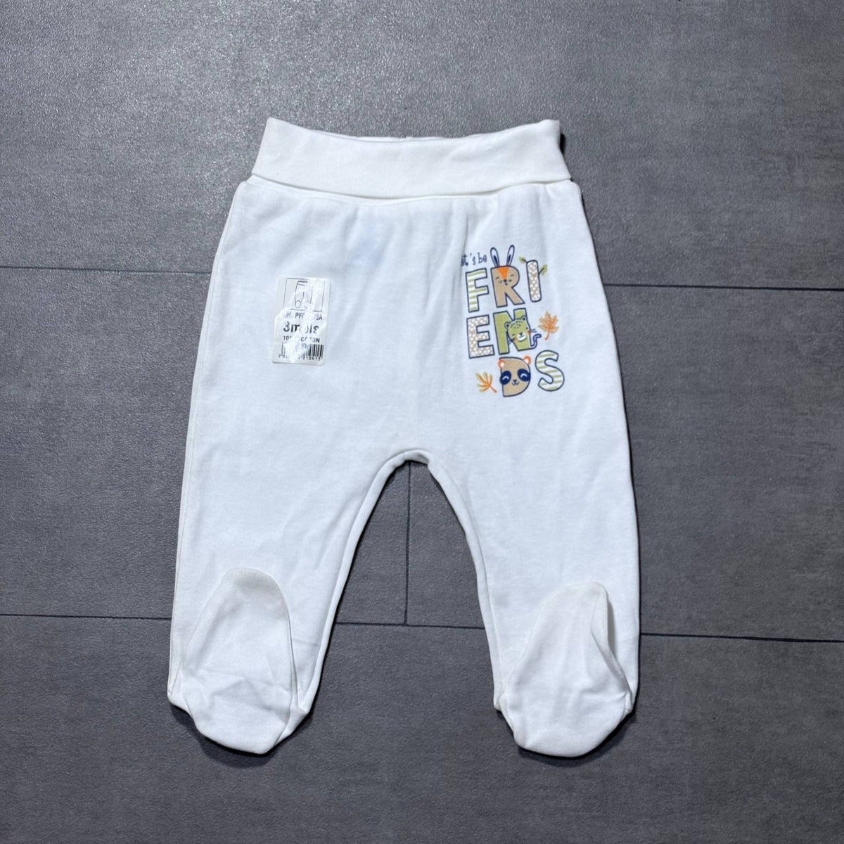 Pantalon bébé en coton doux ( pieds fermés )