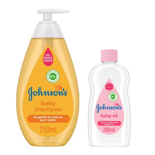 Johnson's baby - Huile de massage 200ml + shampoing 750 ml