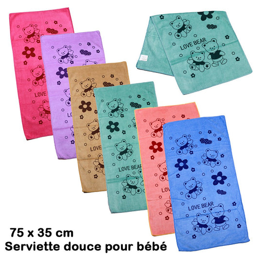 Serviette douce pour bébé – 75x35cm