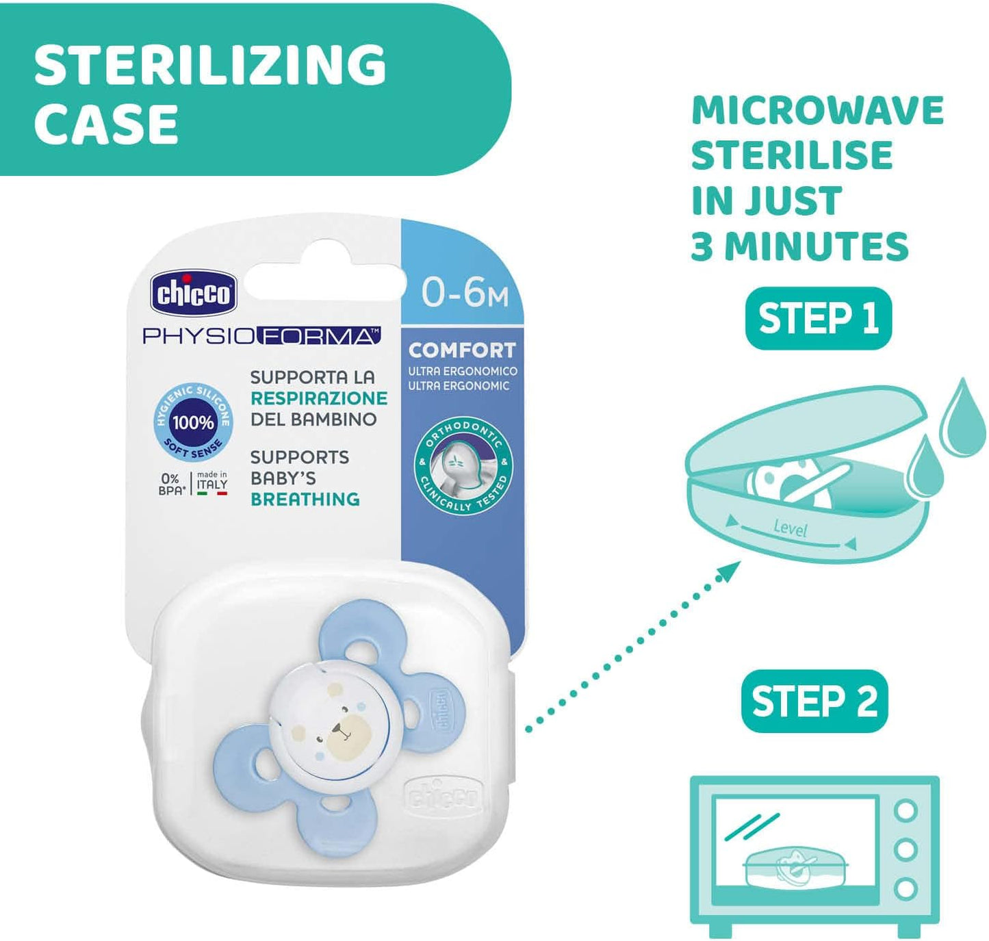 Sucette PhysioForma pour bébé 0-6 mois – Chicco 🇮🇹