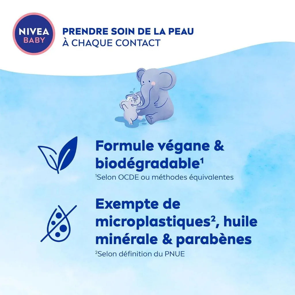 NIVEA – Baby Shampooing Douceur & Soin à l’Huile d’Amande & Vitamines B5, C, E – Sans Larmes