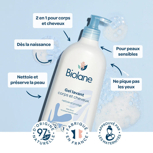 Biolane - Gel lavant corps & cheveux 2 en 1