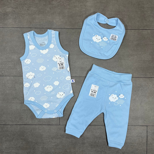 Ensemble 3 pièces pour bébé - Coton – De 0 à 6 mois