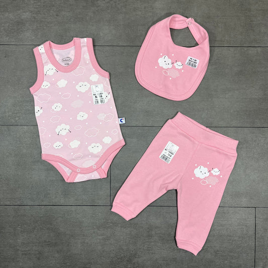 Ensemble 3 pièces pour bébé - Coton – De 0 à 6 mois