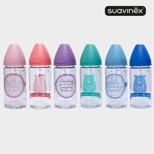 Biberon Suavinex 240ML - verre - anti colic - 🇪🇺