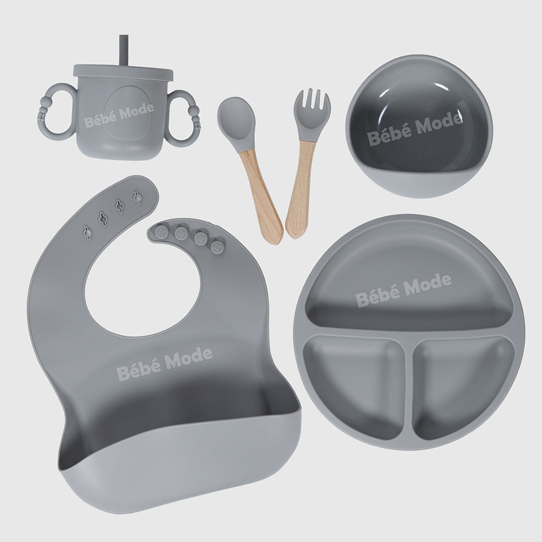 Ensemble de Vaisselle en Silicone 6 pcs pour Bébè