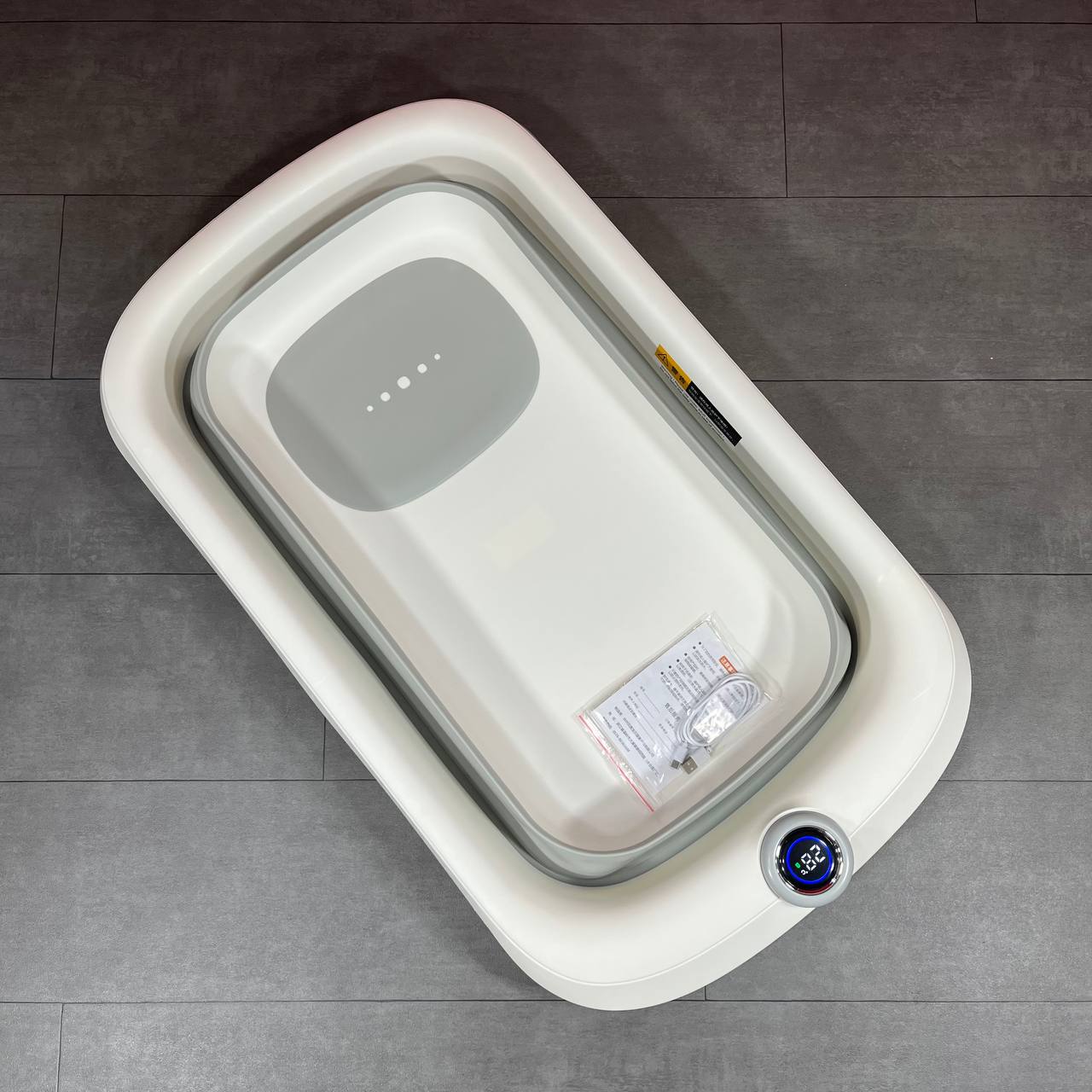 Baignoire pliable avec thermomètre intégré