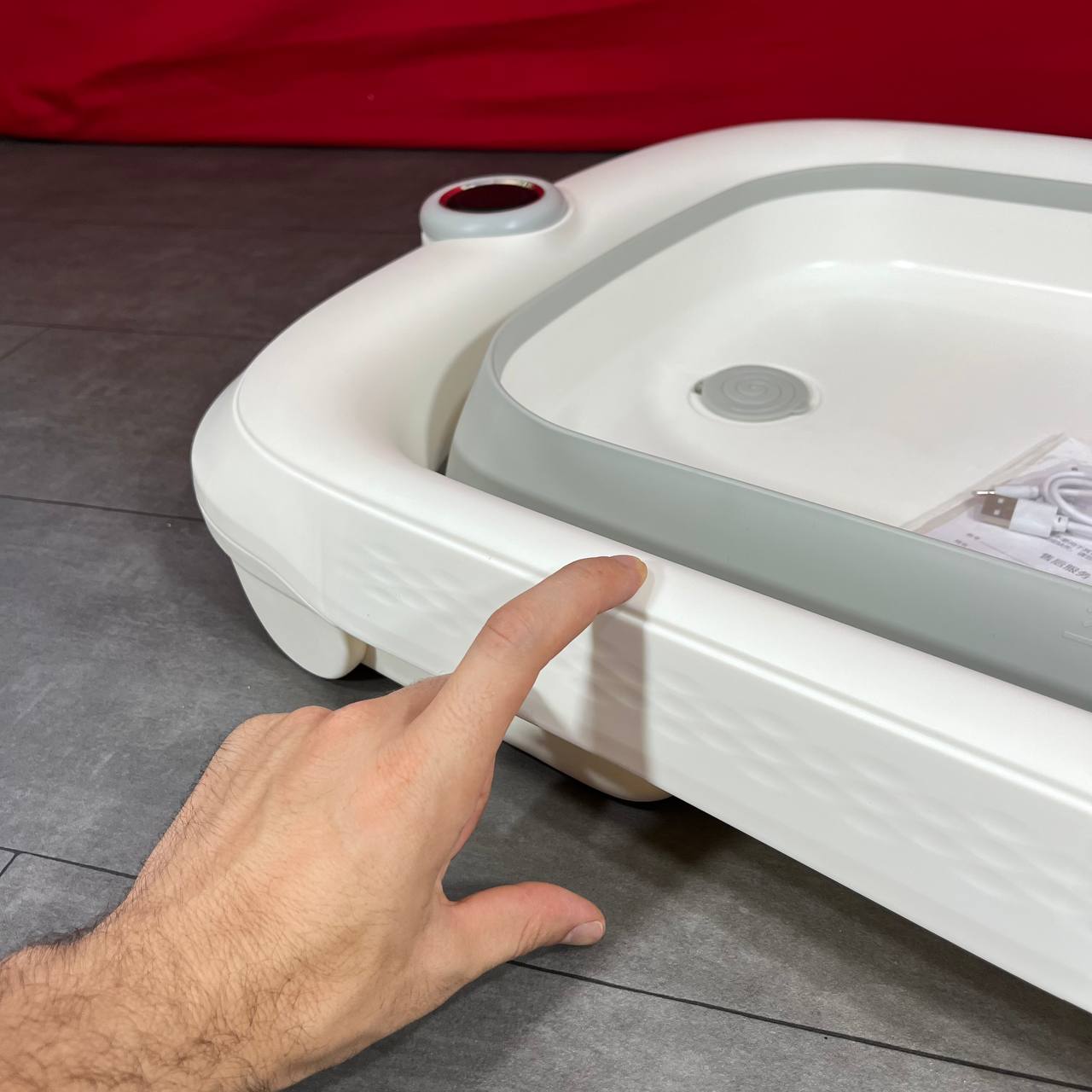 Baignoire pliable avec thermomètre intégré