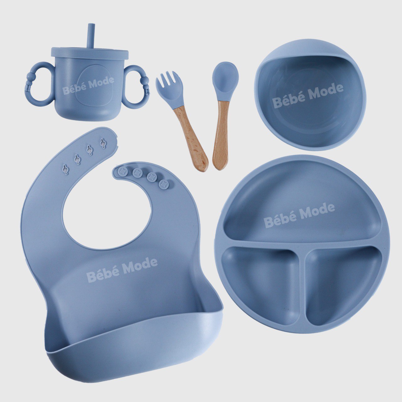Ensemble de Vaisselle en Silicone 6 pcs pour Bébè