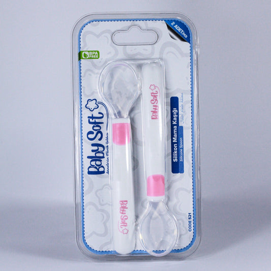 Lot de 2 cuillères en silicone pour bébé