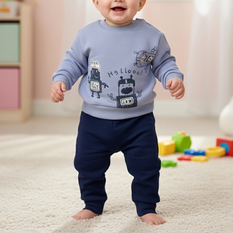 Ensemble jogging bébé motif robot - Iggy