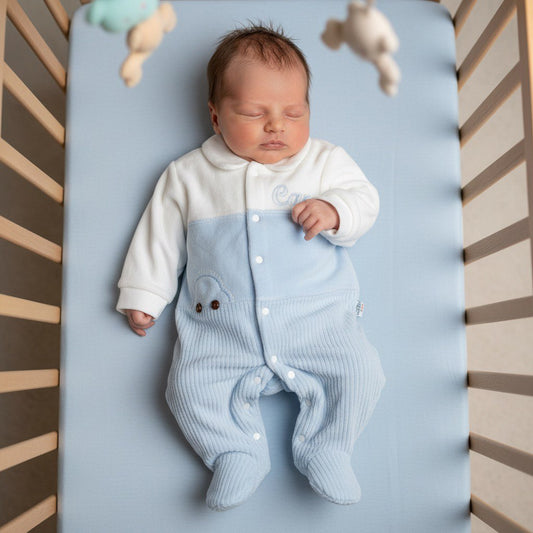 Grenouillère bébé en velours