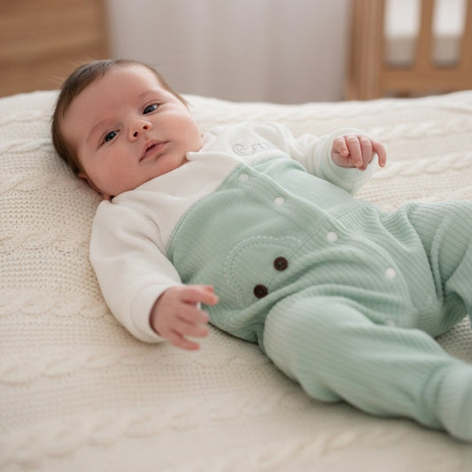 Grenouillère bébé en velours