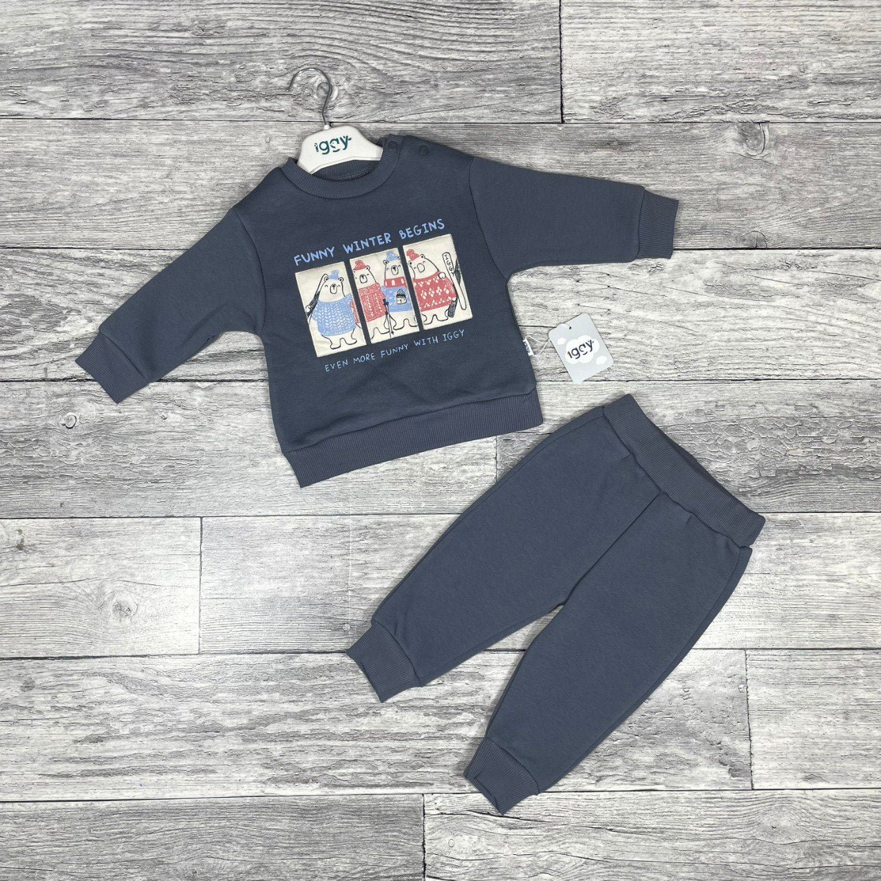 Ensemble jogging bébé motif ours polaire – Iggy