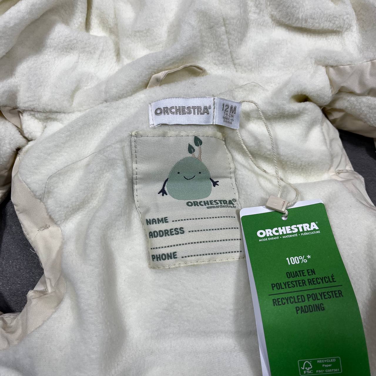 Orchestra - Gilet matelassé à capuche bicolore