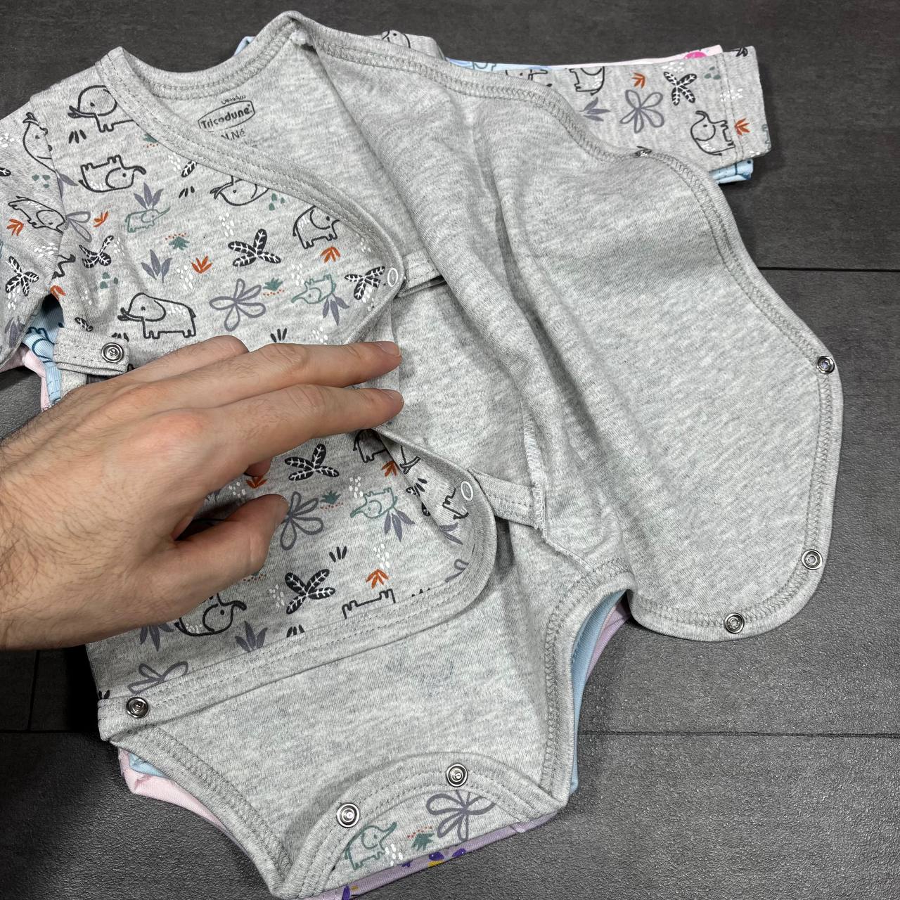 Body cache-cœur bébé en coton