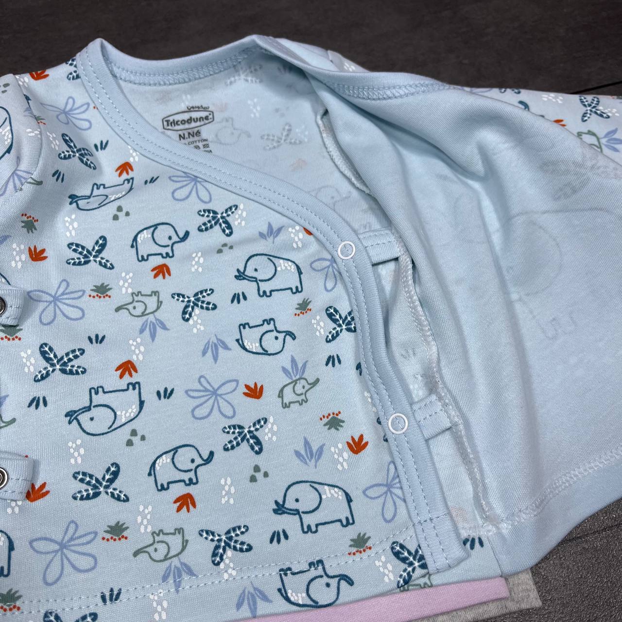 cache-cœur bébé en coton