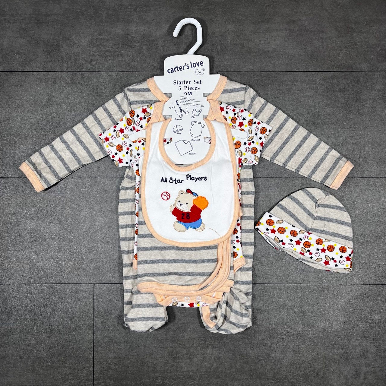 Ensemble 5 pièces en coton