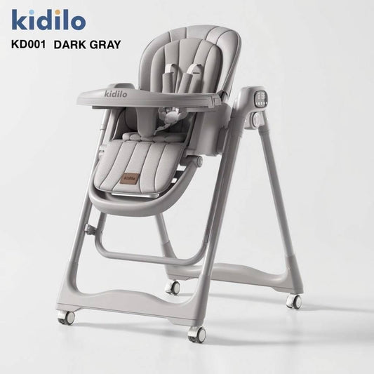 Kidilo – Chaise haute 2en1 avec fonction balançoire électrique et télécommande – Modèle KD001