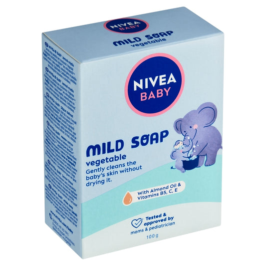 NIVEA – Baby Savon Doux Végétal à l’Huile d’Amande & Vitamines B5, C, E