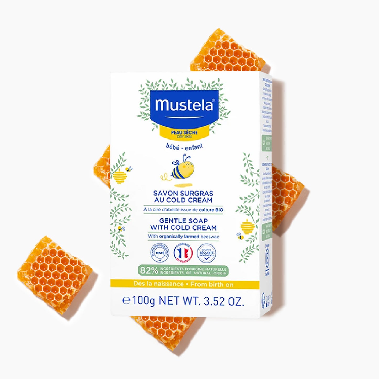 Mustela - Savon Surgras au Cold Cream à la Cire d'Abeille