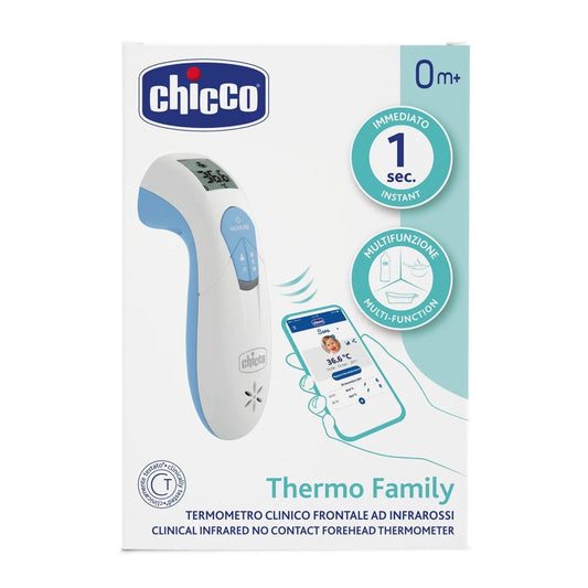 Chicco – Thermomètre Infrarouge Connecté 3 en 1 pour Toute la Famille