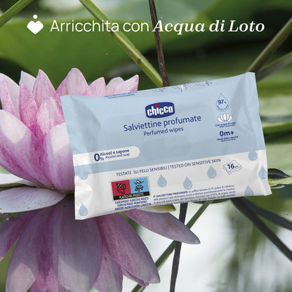 Chicco - lingettes parfumées x 60 pieces