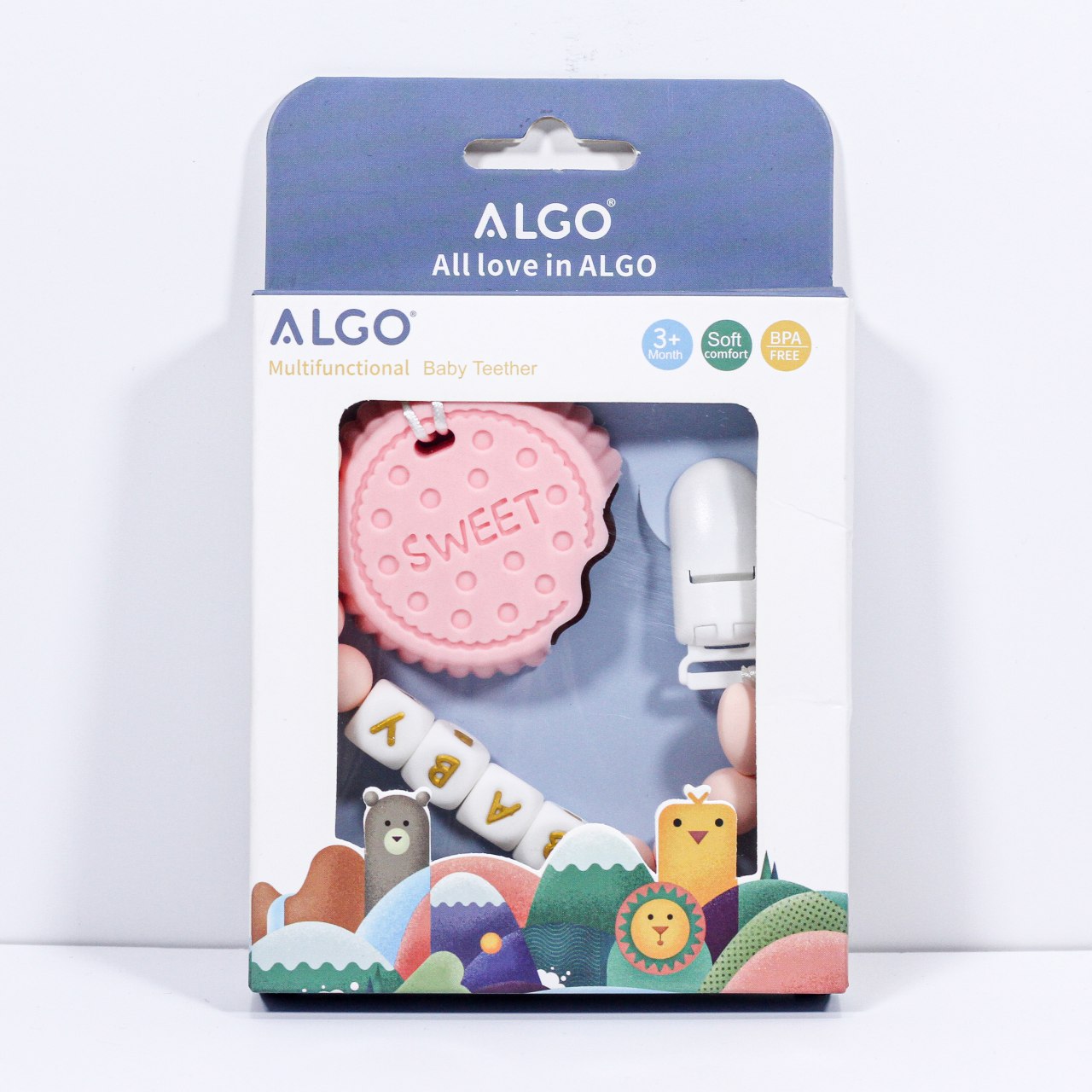 ALGO – Anneau de dentition Cake avec attache