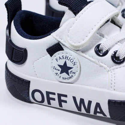 Chaussures bébé en semi-cuir avec fermeture à scratch
