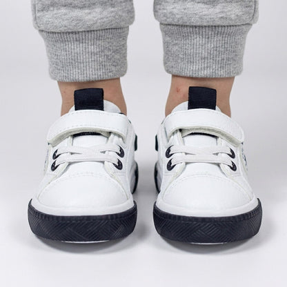 Chaussures bébé en semi-cuir avec fermeture à scratch