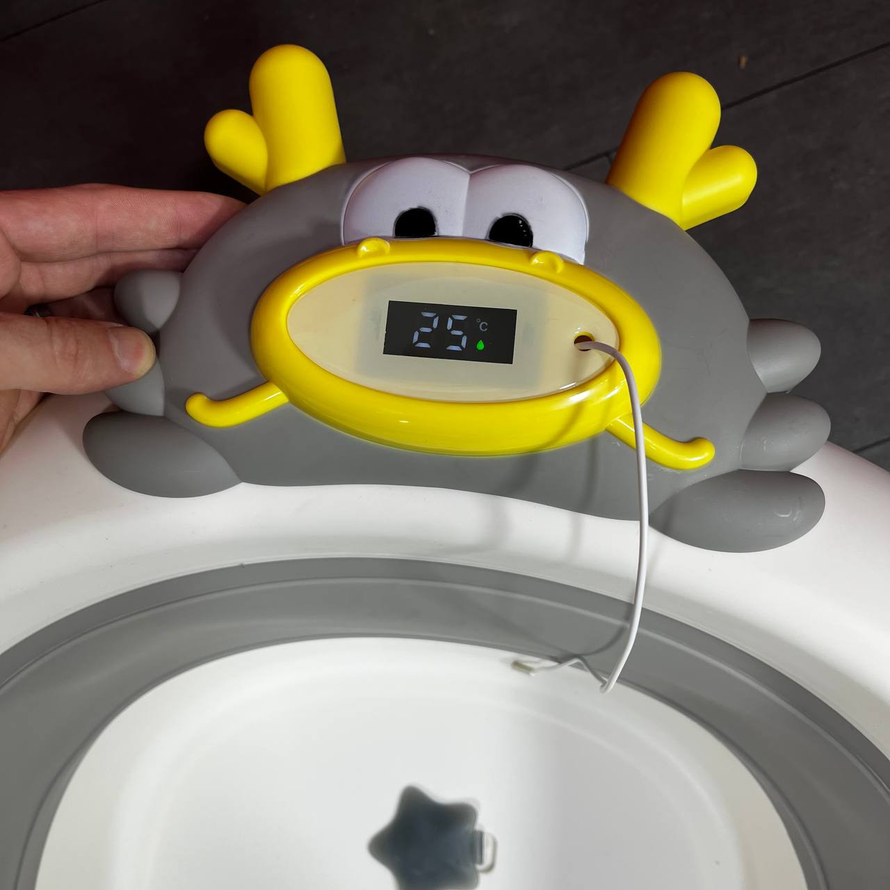 Baignoire pliable avec thermomètre intégré