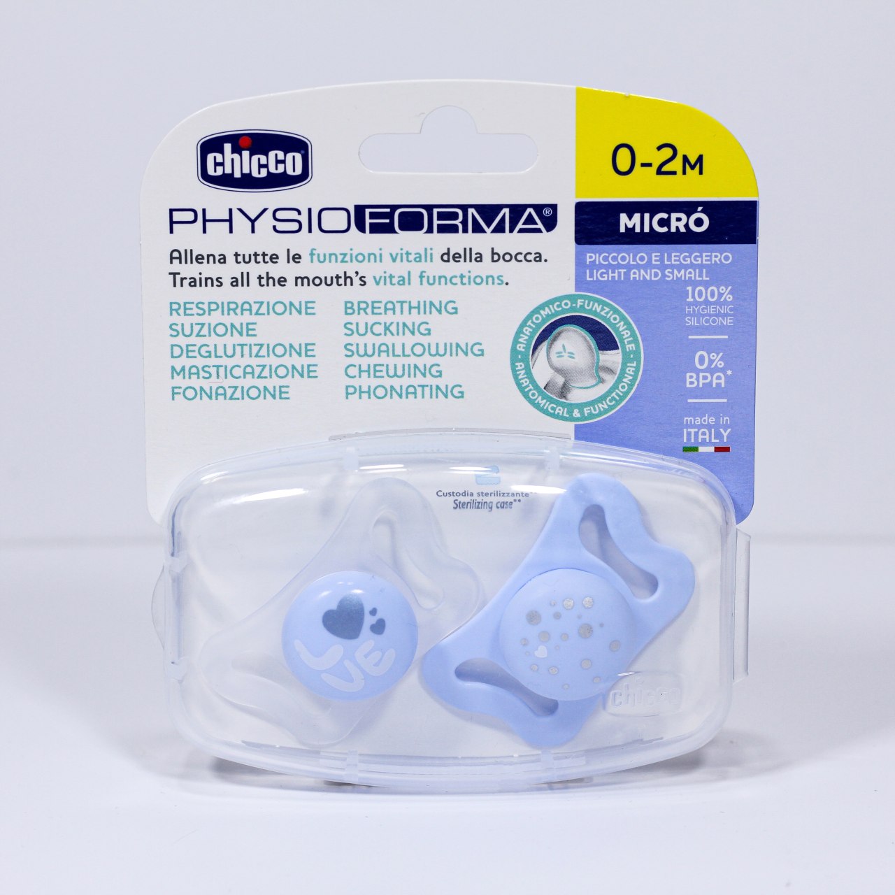 Chicco – Sucette PhysioForma Micro 0-2 mois