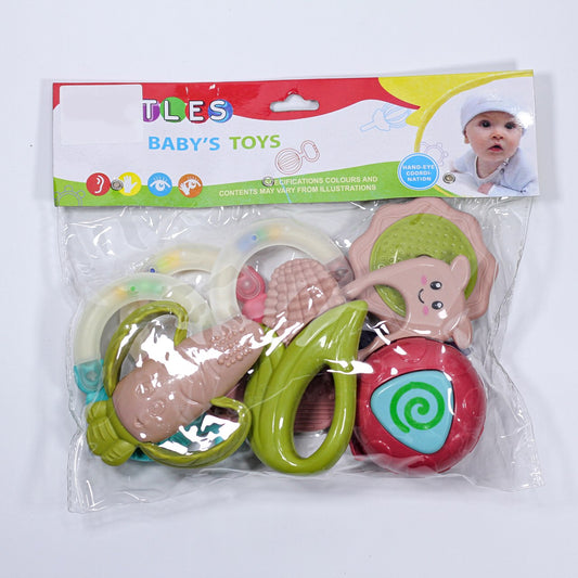 Set de Hochets & Anneaux de Dentition Bébé – Jouets Sensoriels Colorés 3M+