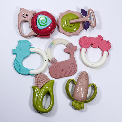 Set de Hochets & Anneaux de Dentition Bébé – Jouets Sensoriels Colorés 3M+
