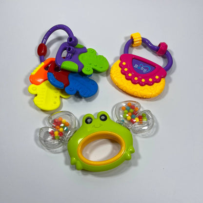 Set de Hochets & Anneaux de Dentition Bébé – Jouets Sensoriels Colorés 3M+
