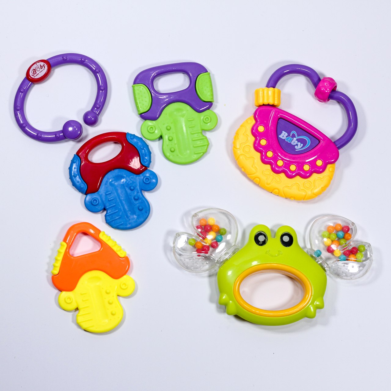 Set de Hochets & Anneaux de Dentition Bébé – Jouets Sensoriels Colorés 3M+