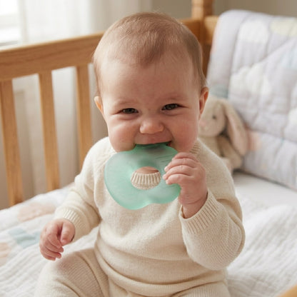 Anneau de dentition bébé en silicone forme pomme