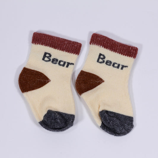 Lot de 3 chaussettes pour bébé garçon à motif ours