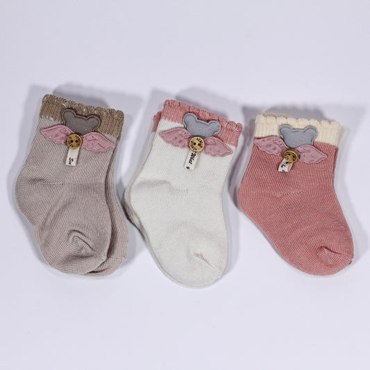 Lot de 3 chaussettes pour bébé fille à motifs floraux