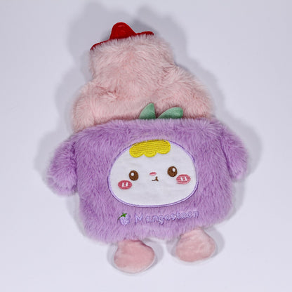 Bouillotte en peluche avec housse dessin animé – Chauffe-mains & pieds