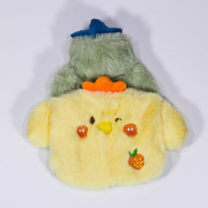 Bouillotte en peluche avec housse dessin animé – Chauffe-mains & pieds