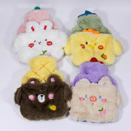 Bouillotte en peluche avec housse dessin animé – Chauffe-mains & pieds