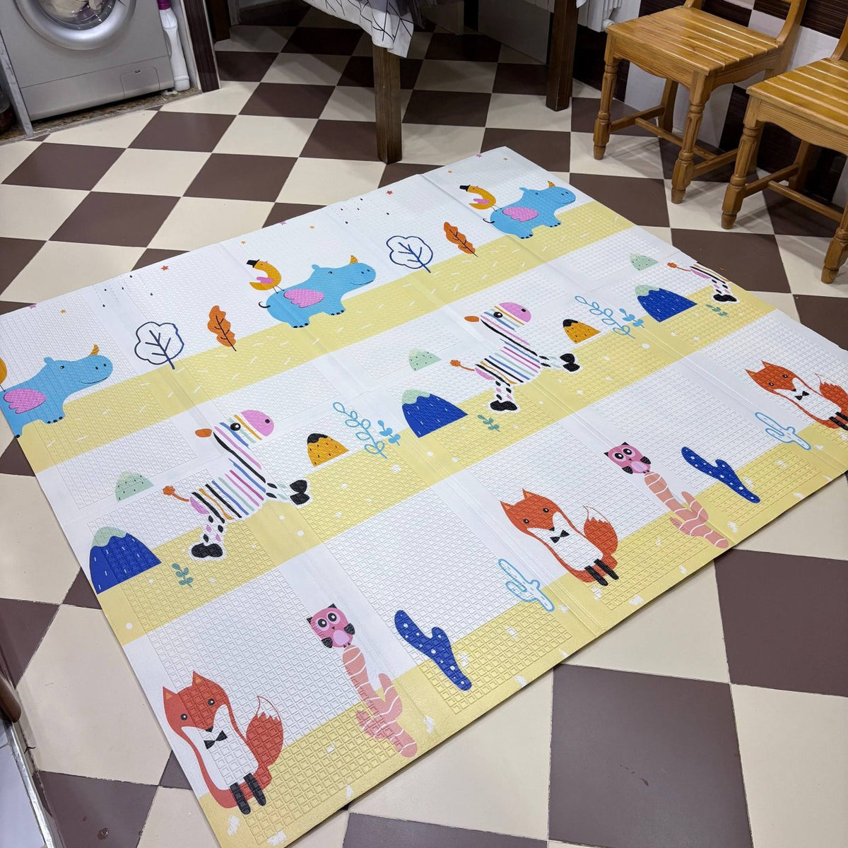 Tapis de jeu pliable et réversible 195\178 cm