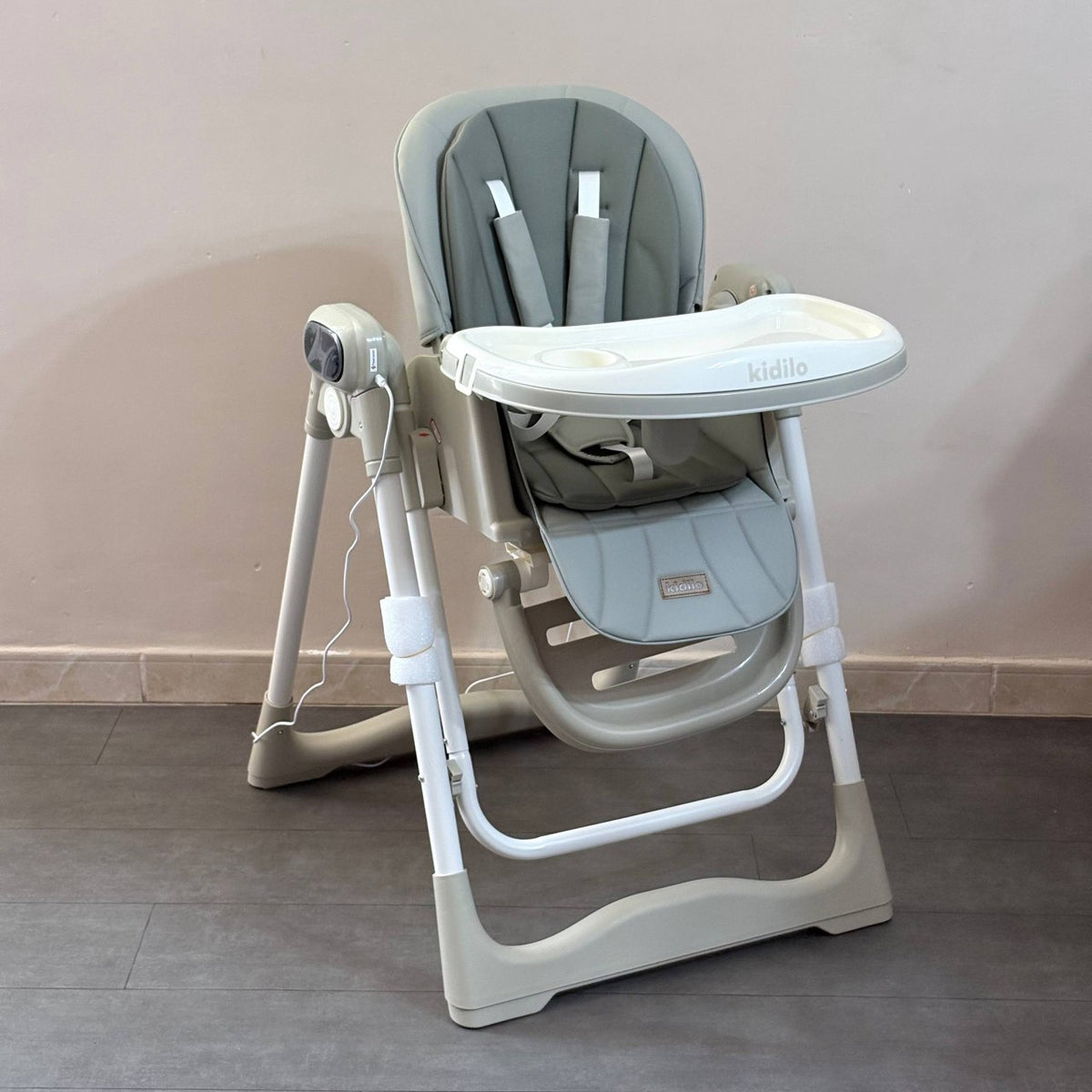 Kidilo – Chaise haute 2en1 avec fonction balançoire électrique et télécommande – Modèle KD001
