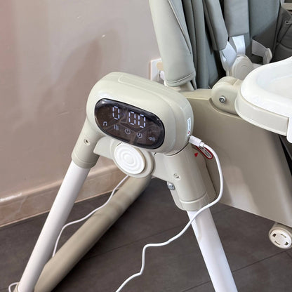 Kidilo – Chaise haute 2en1 avec fonction balançoire électrique et télécommande – Modèle KD001