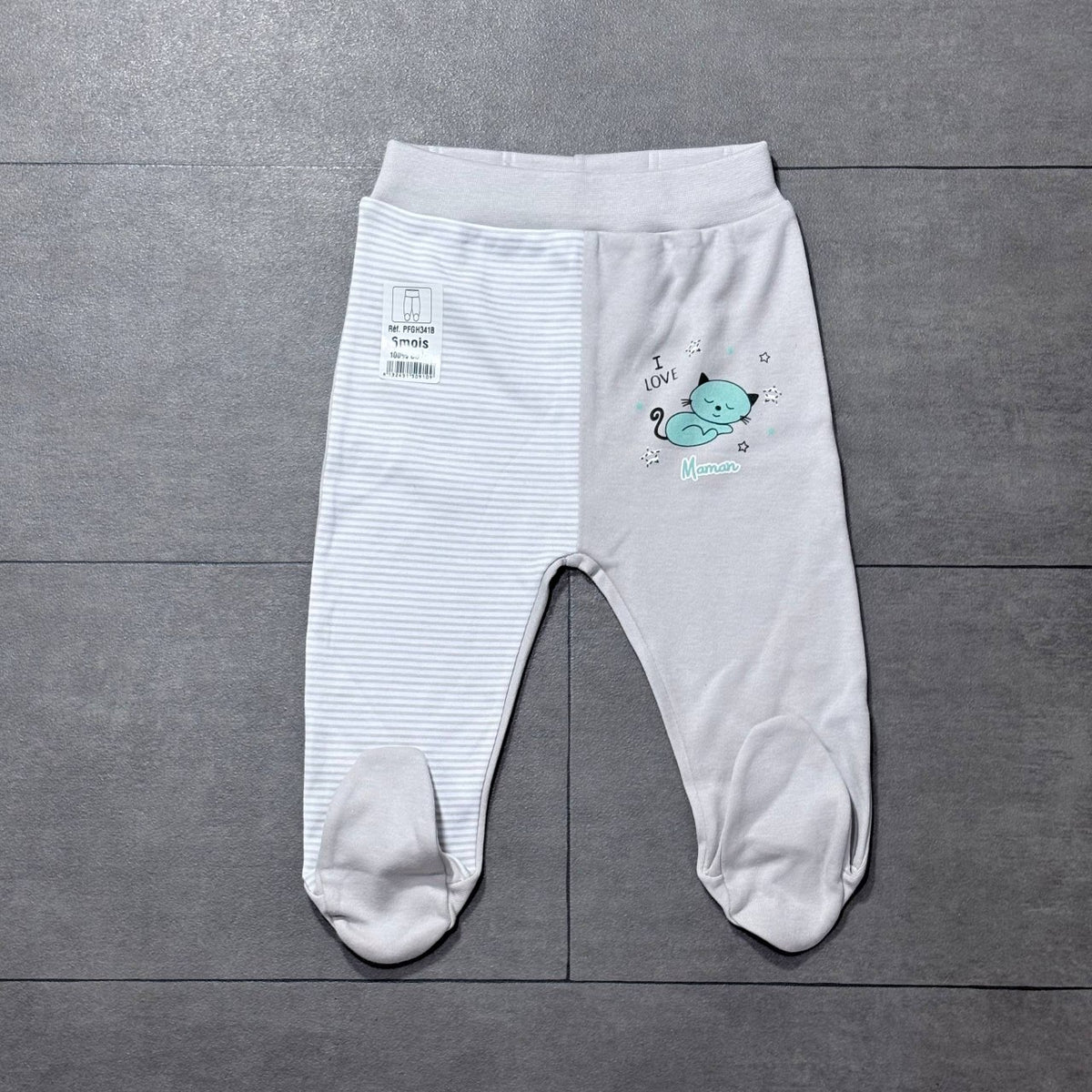 Pantalon bébé en coton doux ( pieds fermés )
