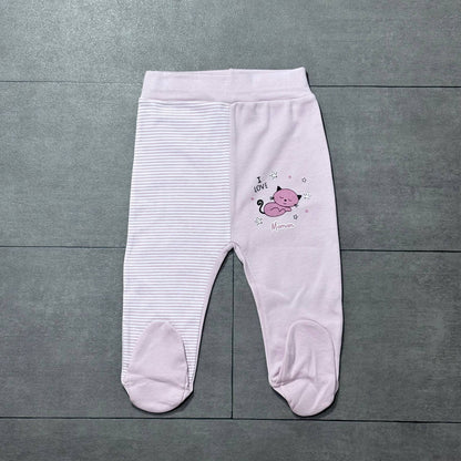 Pantalon bébé en coton doux ( pieds fermés )