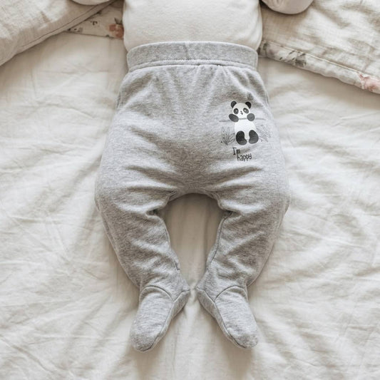 Pantalon bébé en coton doux ( pieds fermés )