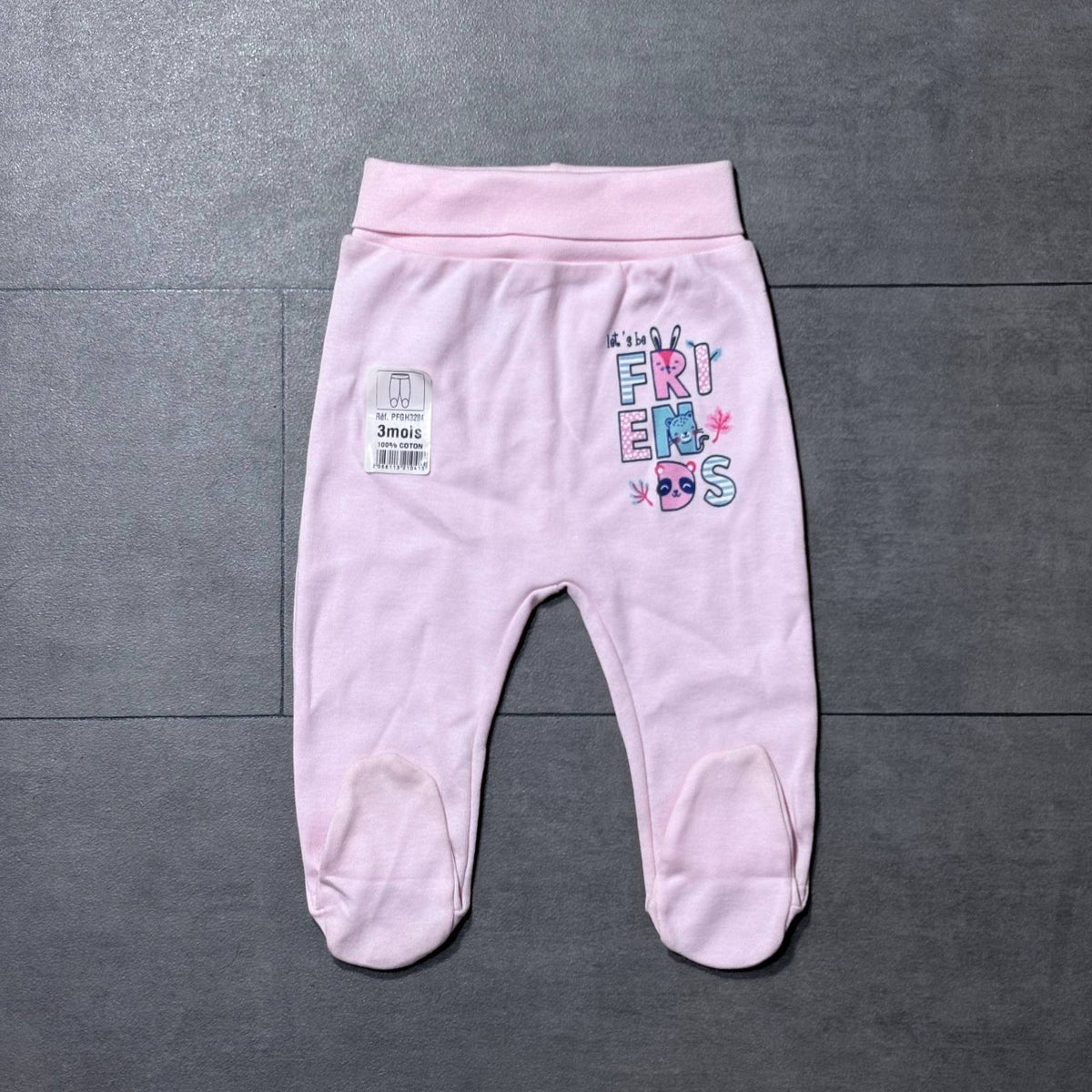 Pantalon bébé en coton doux ( pieds fermés )
