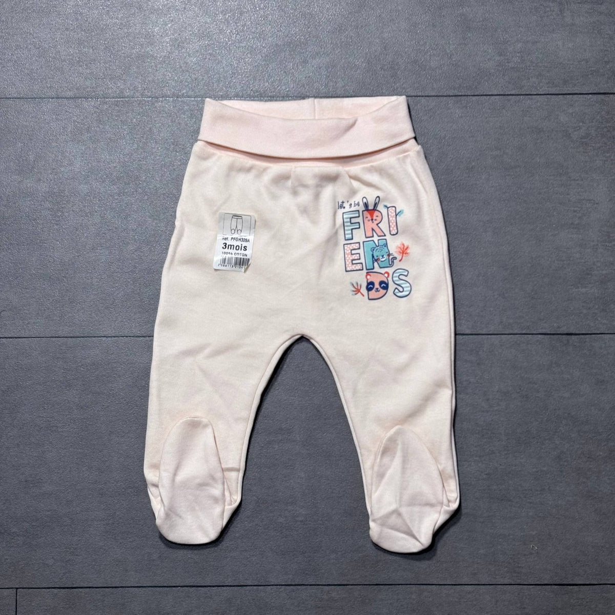 Pantalon bébé en coton doux ( pieds fermés )